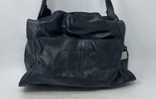 Load image into Gallery viewer, Jessica Simpson Womens Black Leather Inner Pocket Double Strap Satchel Handbag