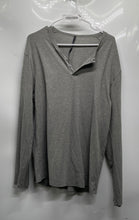 Load image into Gallery viewer, Lululemon Mens Gray Heather Long Sleeve Henley Neck Comfort T-Shirt Size XL