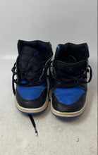 Load image into Gallery viewer, Nike Kids Jordan 1 Mid Black Blue Round Toe Lace-Up Sneaker Shoes Size 7Y