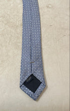 Load image into Gallery viewer, Altea Milano Mens Blue Geometric Keeper Loop Adjustable Pointed Tie