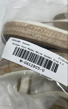 Load image into Gallery viewer, Michael Kors Womens Jilly Mid Ivory Monogram Wedge Espadrille Sandals Size 5.5 M