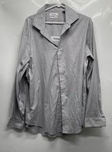 Load image into Gallery viewer, Calvin Klein Mens Gray Long Sleeve Slim Fit Wrinkle Free Dress Shirt Size XL