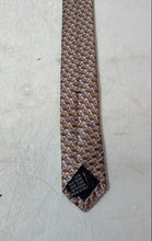Load image into Gallery viewer, Louis Dell'Olio Mens Brown Purple Geometric Silk Adjustable Pointed Tie
