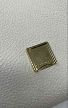 Load image into Gallery viewer, Authentic Tory Burch Womens Thea White Pebbled Leather Crossbody Bag Stained
