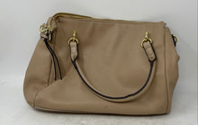 Load image into Gallery viewer, Juicy Couture Womens Beige Leather Outer Pocket Shoulder Strap Satchel Bag