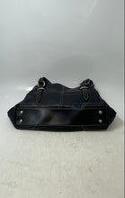 Load image into Gallery viewer, The Sak Womens Black Leather Charm Double Handle Bottom Studs Shoulder Handbag