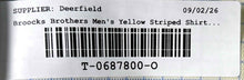 Load image into Gallery viewer, Brooks Brothers Mens Yellow Check Long Sleeve Spread Collar Dress Shirt Sz 17-34