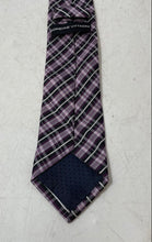Load image into Gallery viewer, Adrienne Vittadini Mens Multicolor Plaid Adjustable Pointed Tie