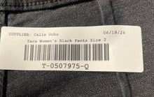 Load image into Gallery viewer, Zara Womens Black Denim Pockets Raw Hem Wide-Leg Jeans Pants Size 2 With Tag