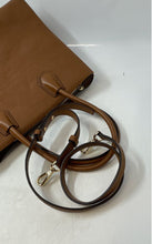 Load image into Gallery viewer, Michael Kors Womens Brown Leather Bottom Studs Shoulder Strap Satchel Handbag