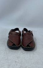 Load image into Gallery viewer, YO! Boys B-BO-0400119 Brown Leather Adjustable Strap Slingback Sandals Size 7
