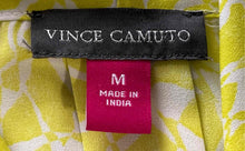 Load image into Gallery viewer, Vince Camuto Womens Green White Abstract Sleeveless Pullover Blouse Top Size M