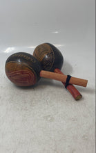 Load image into Gallery viewer, Vintage Wood Carved Handheld Cartagena Maracas Percussion Musical Instrument