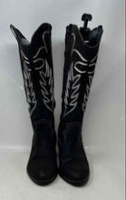 Load image into Gallery viewer, Unbranded Womens Black White Embroidered Side-Zip Cowgirl Western Boots Size 8WW