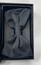 Load image into Gallery viewer, Bassil Mens Black Hand Tailored Cummerbund And Bow Tie Gift Set With Box
