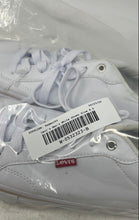 Load image into Gallery viewer, Levi's Mens Carter White Leather Lace-Up Low Top Sneaker Shoes Size 8.5