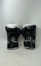 Load image into Gallery viewer, Set Of 2 Pcs Sanabul Unisex Black White Leather Professional Boxing Gloves 10 Oz