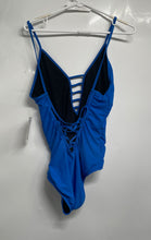 Load image into Gallery viewer, Athena Womens Blue Sleeveless Open Back One-Piece Diving Bodysuit Size 10 w/ Tag