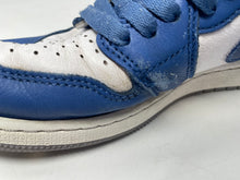 Load image into Gallery viewer, Authentic Nike Boys Air Jordan 1 Retro High OG White Blue Sneakers Shoes Size 6Y
