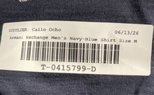 Load image into Gallery viewer, Armani Exchange Mens Navy Blue Short Sleeve Crew Neck Pullover T-Shirt Size M