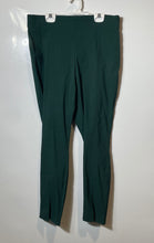 Load image into Gallery viewer, H&M Womens Dark Green Pull-On Front Slit Skinny-Leg Trouser Pants Size 12