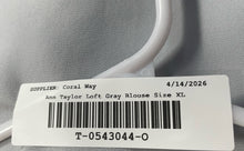 Load image into Gallery viewer, Ann Taylor Loft Womens Gray Sleeveless Round Neck Blouse Top Size XL