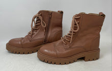 Load image into Gallery viewer, Aldo Womens Reilly Metallic Brown Leather Lace-Up Ankle Combat Boots Size 8.5