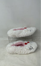 Load image into Gallery viewer, Sanrio Womens White Pink Hello Kitty Winter Warm Fluffy Slip-On Slippers