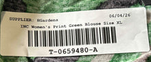 Load image into Gallery viewer, I.N.C. International Concepts Womens Green Print Pullover Blouse Size XL