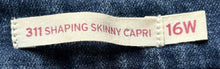 Load image into Gallery viewer, Levi's Womens Blue Denim Medium Wash 311 Shaping Skinny Leg Capri Jeans Size 16W