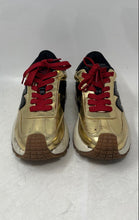 Load image into Gallery viewer, Steve Madden Womens Supercampo Gold White And Red Sneakers Shoes Size 8 M