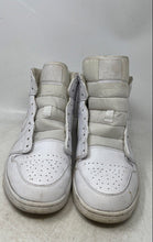 Load image into Gallery viewer, Nike Mens Air Jordan 1 Mid White Leather Lace-Up Sneakers Shoes Size 13 No Laces