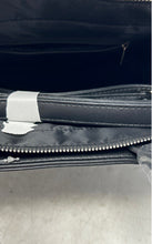 Load image into Gallery viewer, Michel Germain Paris Womens Black Faux Leather Detachable Strap Zip Satchel Bag