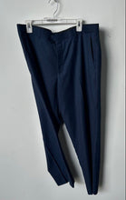 Load image into Gallery viewer, Bocaccio Uomo Mens Blue Flat Front Slash Pocket Regular Fit Dress Pants Size 40R