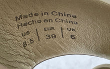 Load image into Gallery viewer, Aldo Womens Gold-Tone Open Toe Wedge Heel Platform Ankle Strap Sandals Size 8.5