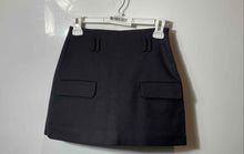 Load image into Gallery viewer, Dissh Womens Gray Side-Zip Front Flap Pockets Short Mini Skirt Size 2