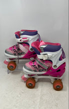 Load image into Gallery viewer, C-LUO Girls Cool Bear Pink And White Adjustable Roller Skates Size Medium
