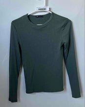 Load image into Gallery viewer, Zara Womens Gray Cotton Blend Long Sleeve Crew Neck Pullover Sweater Size Small