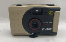 Load image into Gallery viewer, Vivitar PN20011 Focus Free Gold Black Auto Exposure Point & Shoot Film Camera