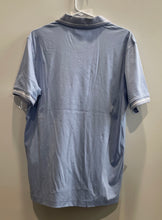 Load image into Gallery viewer, Bugatchi Mens Light Blue Cotton Short Sleeve Johnny Collar Polo Shirt Size M