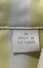 Load image into Gallery viewer, New York & Company Womens White Yellow Striped Button Front Blouse Top Size M