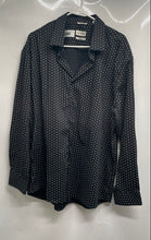 Load image into Gallery viewer, Lucky Brand Mens Black Polka Dot Long Sleeve Stretch Dress Shirt Size XXL