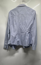 Load image into Gallery viewer, Forever 21 Womens Blue White Striped Cotton Long Sleeve Button-Up Shirt Size M