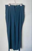 Load image into Gallery viewer, Express Womens Teal Pockets Flat Front Wide-Leg Trouser Pants Size 12L