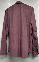 Load image into Gallery viewer, Express Mens Brown Printed Collared Long Sleeve Dress Shirt Size M 15-15.5