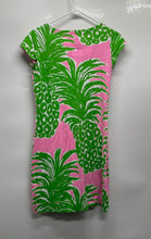 Load image into Gallery viewer, Lilly Pulitzer Womens Green Pink Fruit Print Short Sleeve T-Shirt Dress Size XS