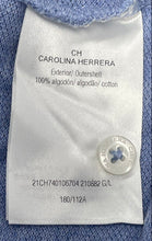 Load image into Gallery viewer, Authentic Carolina Herrera Mens Blue Cotton Short Sleeve Polo Shirt Size L