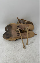 Load image into Gallery viewer, My Shoes Caio Castro Womens Beige Leather High Slingback Heels Size 8 B