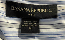 Load image into Gallery viewer, Banana Republic Mens Multicolor Striped Print Long Sleeve Button-Up Shirt Size M