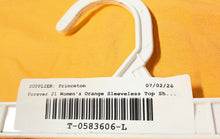 Load image into Gallery viewer, Forever 21 Womens Orange Sleeveless Cropped Blouse Top Size Small